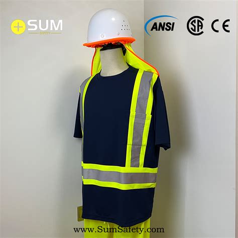 Ansi Csa Class Short Sleeve Shirt With Chest Pocket Sum Safety