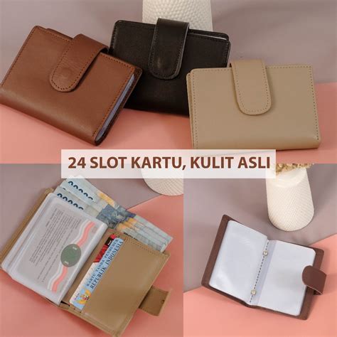 Jual Tala Dompet Kartu Kulit Asli Tempat Kartu Atm Ktp Logam Mulia