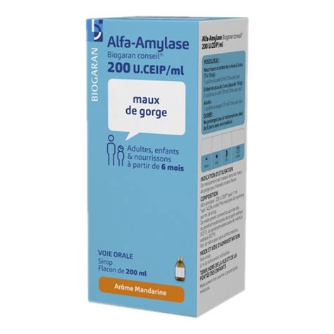 Alfa Amylase Biogaran Conseil Ui Sirop Flacon Ml