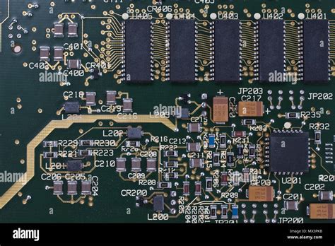 Electronic chips on circuit board Stock Photo - Alamy