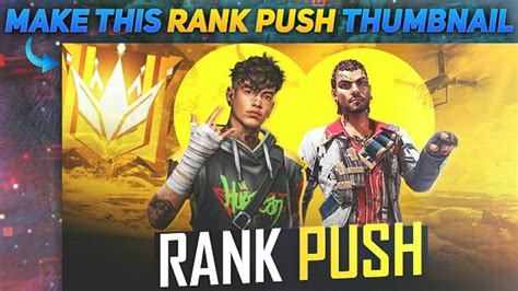 How To Make Free Fire Rank Push Thumbnail Rank Push Thumbnail