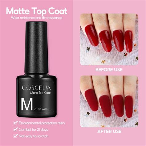 Buy Coscelia Ml Base Coat Glossy Matte Top Coat Pcs Set For Gel Nail