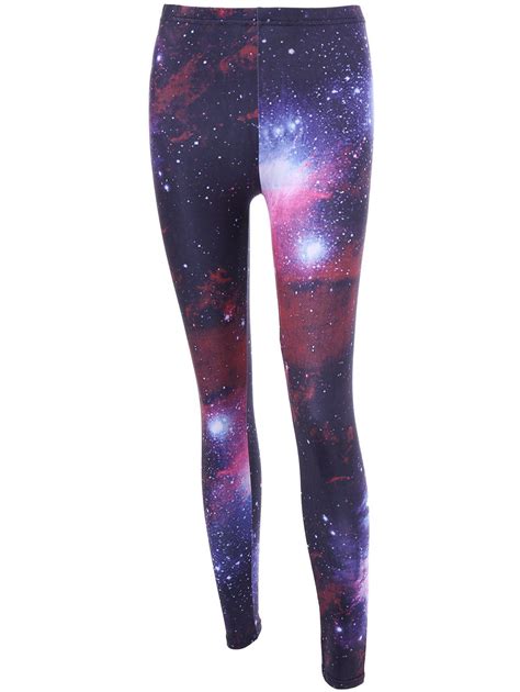 [32 Off] 3d Galaxy Print High Waist Leggings Rosegal