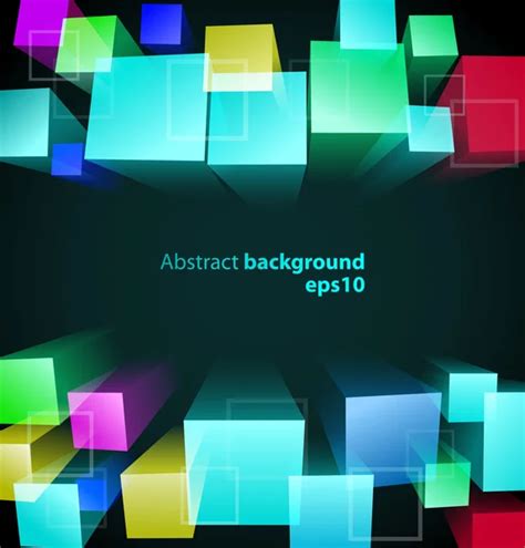 3d Cubic Abstract Background Stock Vector Skymax 9682302