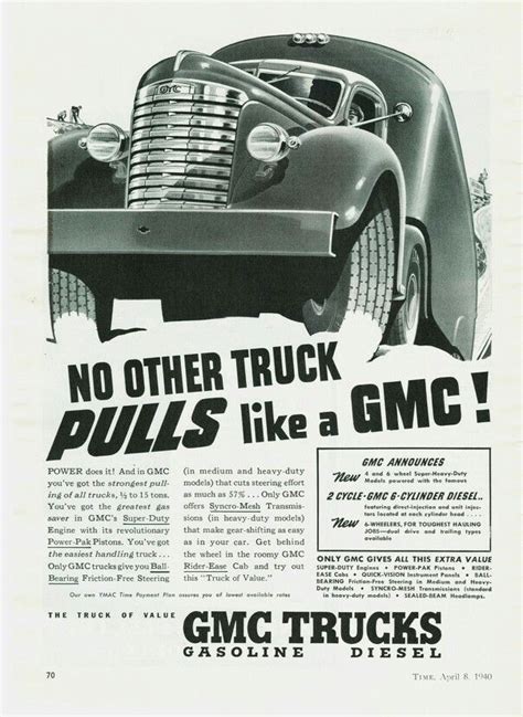 1940 Gmc Truck Ad Vintage Soul Vintage Ads Gmc Trucks Pickup Trucks Automobile Advertising