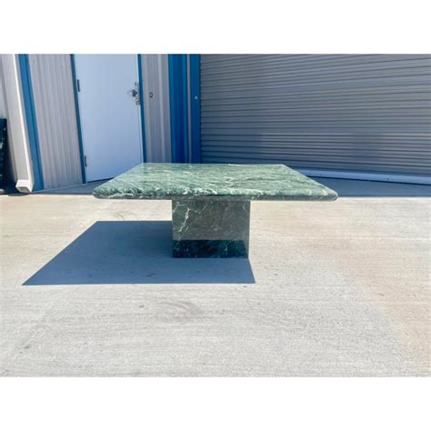 1960s Vintage Green Marble Coffee Table | Chairish