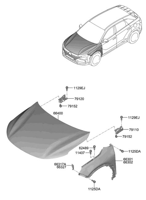 66310 M5000 Genuine Hyundai Panel Assembly Fender LH