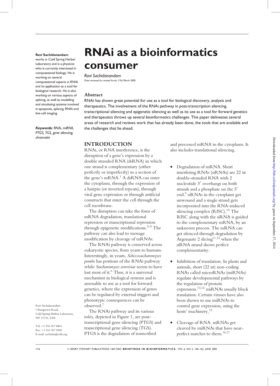 Fillable Online Bib Oxfordjournals RNAi As A Bioinformatics Consumer