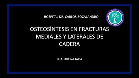 Osteosíntesis De Fracturas De Cadera Youtube