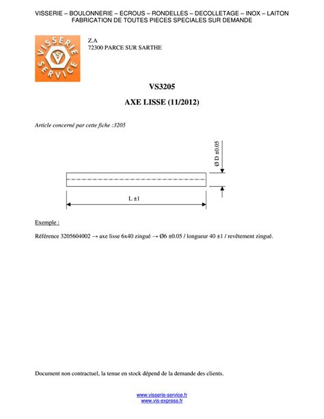 Axe Lisse 10X245 Acier zingué blanc Vis expresss