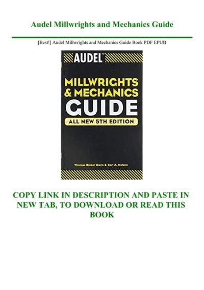 Best Audel Millwrights And Mechanics Guide Book Pdf Epub