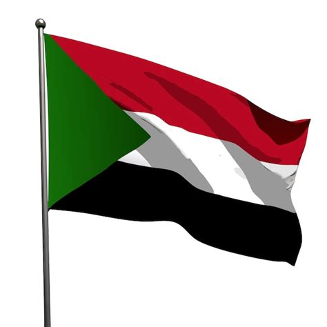 Sudan Flag Illustration On White Background Premium Ai Generated Vector