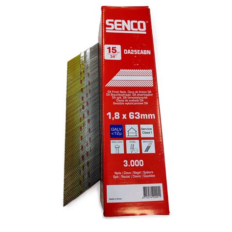 Упаковка финишных гвоздей Senco DA 1.8х63 Гальваника 3000шт/уп - Гвозди ...