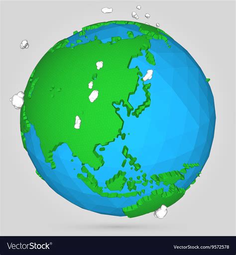 Poly Earth Globe Royalty Free Vector Image Vectorstock