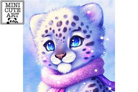 Watercolor Leopard Snow Leopard Clip Art 2493819 Clip Art Library