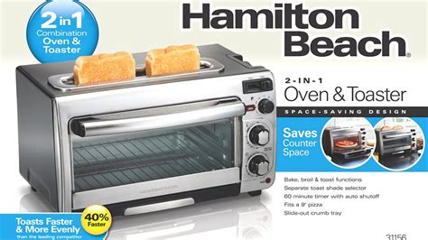 Hamilton Beach 2 In 1 Countertop Toaster Oven And Long Slot 2 Slice