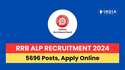 Rrb Alp Recruitment 2024 5696 Posts Apply Online