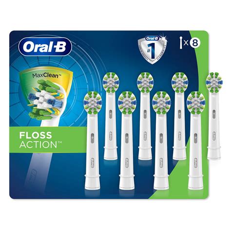 Oral B Flossaction Electric Toothbrush Replacement Brush Heads Floss