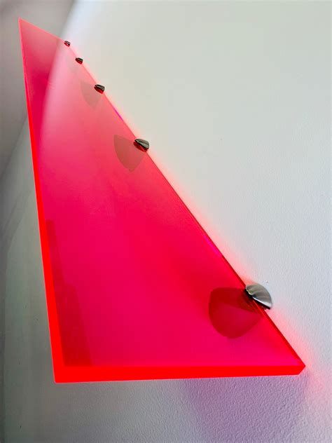 Perspexacrylic Coloured Shelves Red Neon For Interiors Etsy