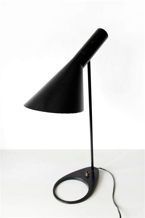 1st Generation Black Arne Jacobsen Aj Visor Table Lamp In Brass For