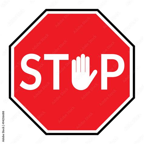 STOP sign. Traffic stop sign isolated on white background. Red octagonal stop sign for ...