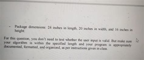 Solved Develop a shipping fee calculator for a courier. The | Chegg.com