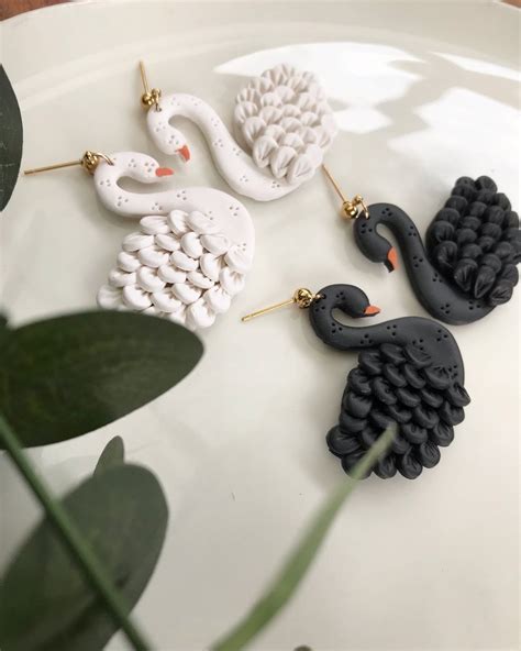 I Had So Much Fun Making These Beautiful Swans Clay Diy Projects Diy