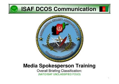 (U//FOUO) ISAF Media Spokesperson Training Presentation | Public ...