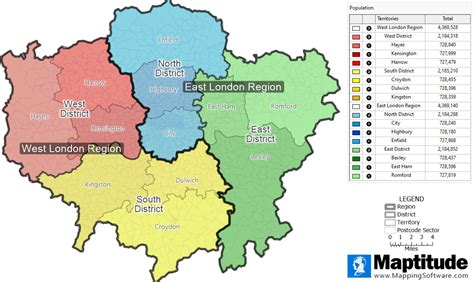 Maptitude Map Sales Territory Hierarchy Examples Canada And Uk