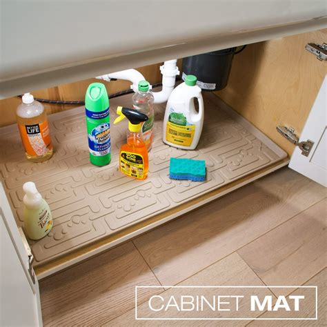 Xtreme Mats Under Sink Kitchen Cabinet Mat 25 X 22 Beige Walmart