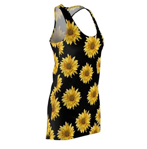 Sunflower Dress Sunflower Print Summer Dress Tank Dress Etsy