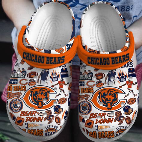 Chicago Bears Nfl Sport Crocs Crocband Clogs Shoes Comfortable For Men