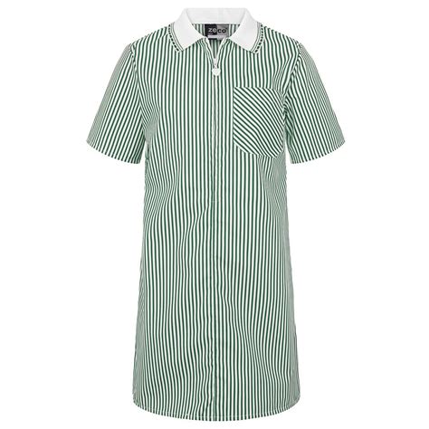 Green Striped School Summer Dress 3 To 14 Yrs Summer School Uniform