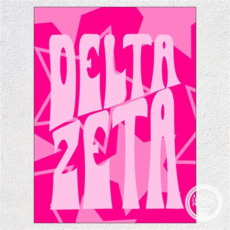 Delta Zeta Poster Delta Zeta Wall Art, Delta Zeta Decor, Delta Zeta ...