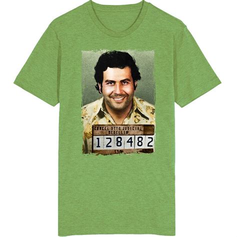 Pablo Escobar Smiling Mugshot Drug Kingpin T Shirt Ebay