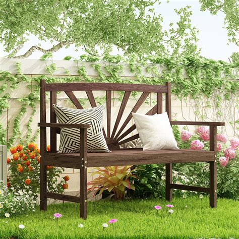 Wildon Home Woodworth Wooden Garden Bench Reviews Wayfair