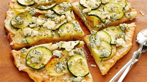 Blue Cheese Zucchini And Potato Rosemary Pizza Recipe Wisconsin Cheese