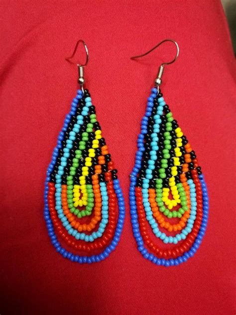 Zulu Maasai African Masai Earrings Maasai Teardrop Earrings African