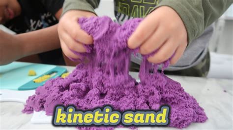 Simon And Ryan Play With Kinetic Sand Fun Colored Sand Play Time