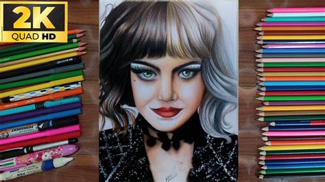 Drawing Cruella De Vill Emma Stone Youtube