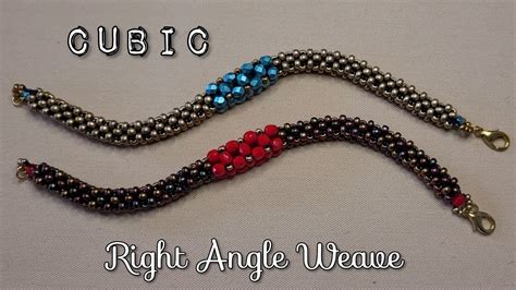 Cubic Right Angle Weave Beaded Bracelet 💯 Step By Step Tutorial Youtube