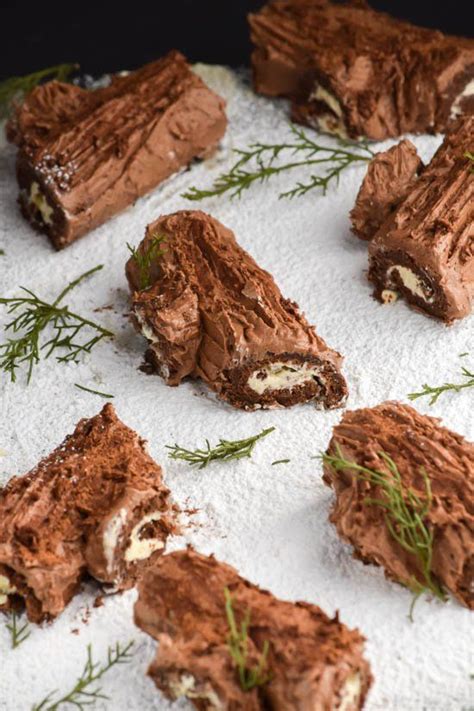 DOUBLE CHOCOLATE MINI YULE LOG CAKES FOOD PHOTO SHOOT 100 POWER