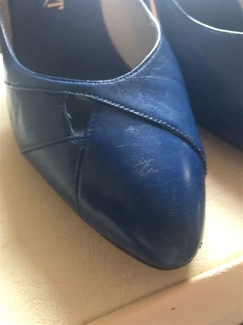 Vintage Royal Blue Court Shoes Pumps Slip Ons Etsy