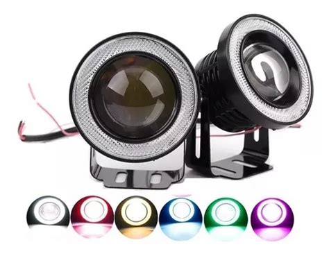 Faros Led Ojo De Ngel Niebla Pulgadas Auto Universal Cuotas