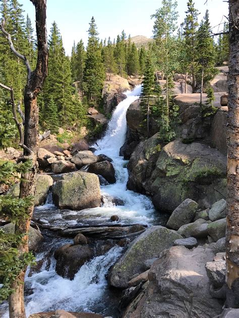 Alberta Falls On Glacier Creek In Rocky Mountain National Park