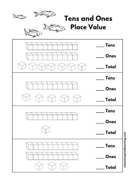 Tens and Ones Worksheet Nature Inspired Learning 4 | PDF