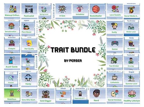 Trait Bundle Mod | PERSEA | Sims 4 cc möbel, Sims 4 kleider, Nerd