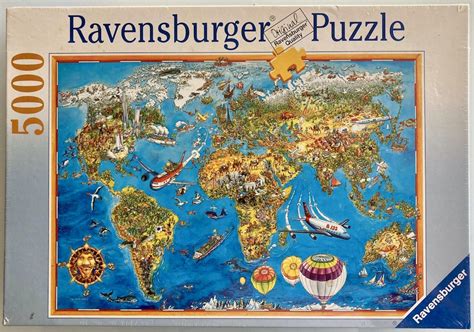 Ravensburger Illustrated World Map Gerold Como Rare Puzzles