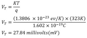 Thermal Voltage-Definition, Formula, Solved Problem