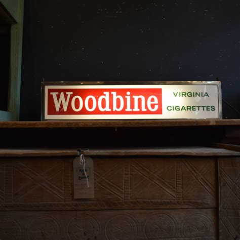 Mid Century Illuminated Woodbine Sign — Vintage and Antique Decorative